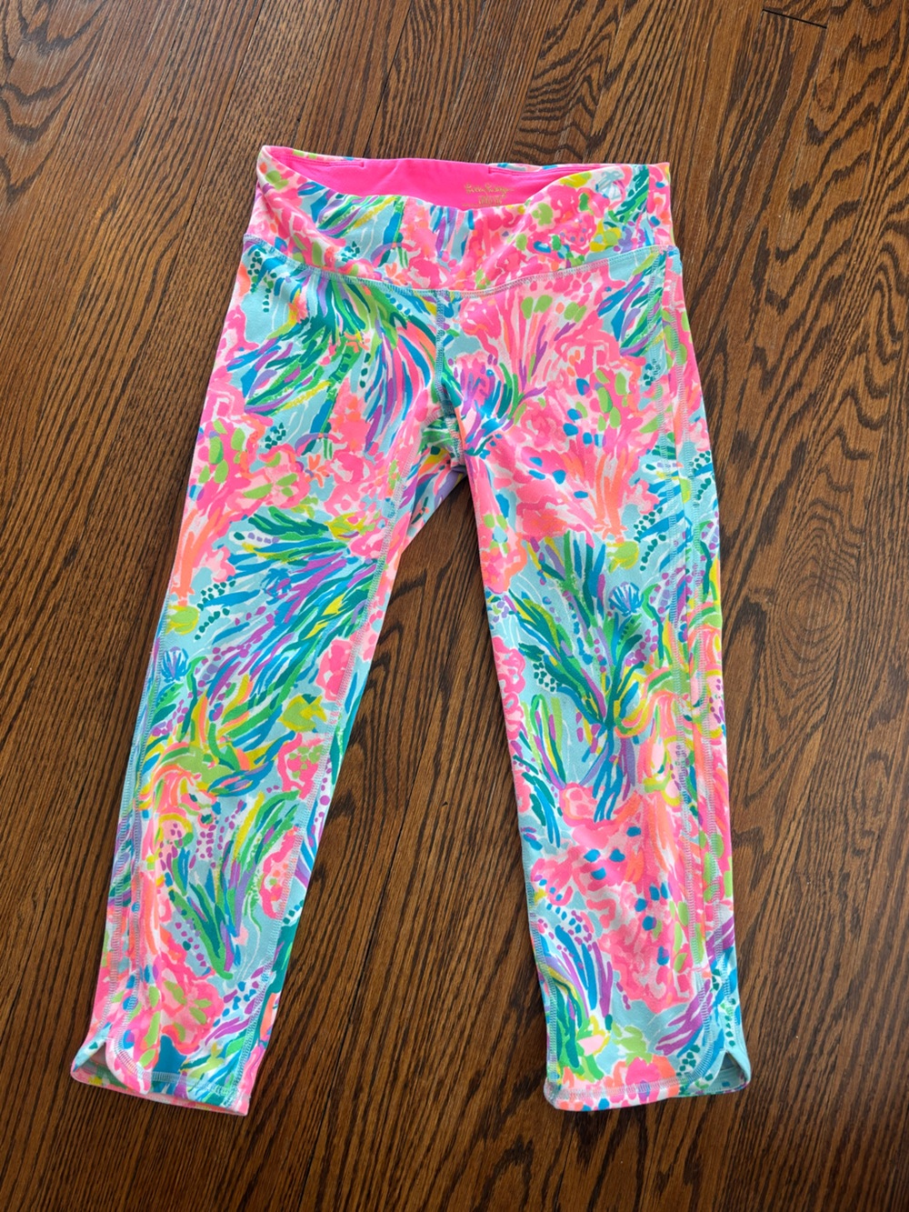 Lilly Pulitzer Bright Pink Multi Floral Leggings